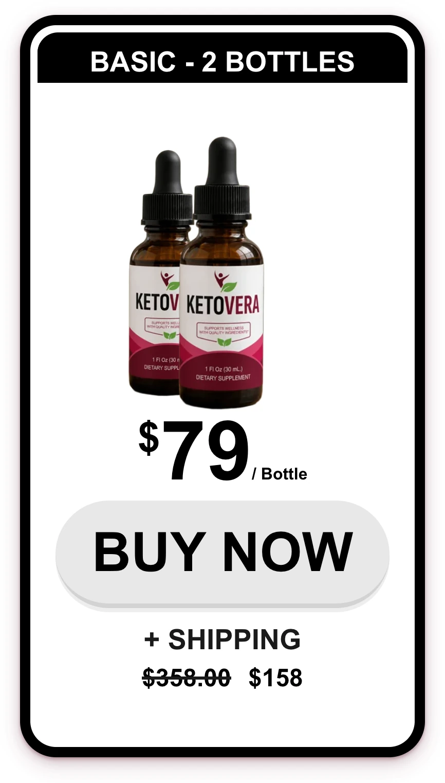 KetoVera 2 bottles